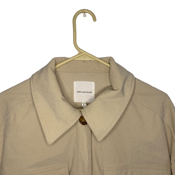 Avec Les Filles Women's Cream Shacket - Picture 2 of 5